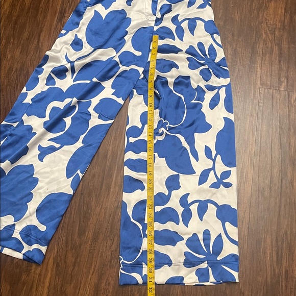 NWT House Of Harlow 1960 Palazzo Pants blue white wide leg high waist small - Picture 6 of 16